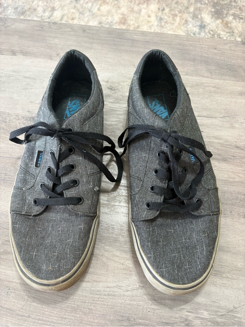 Vans Men's Dark Gray Canvas Low-Top Sneakers